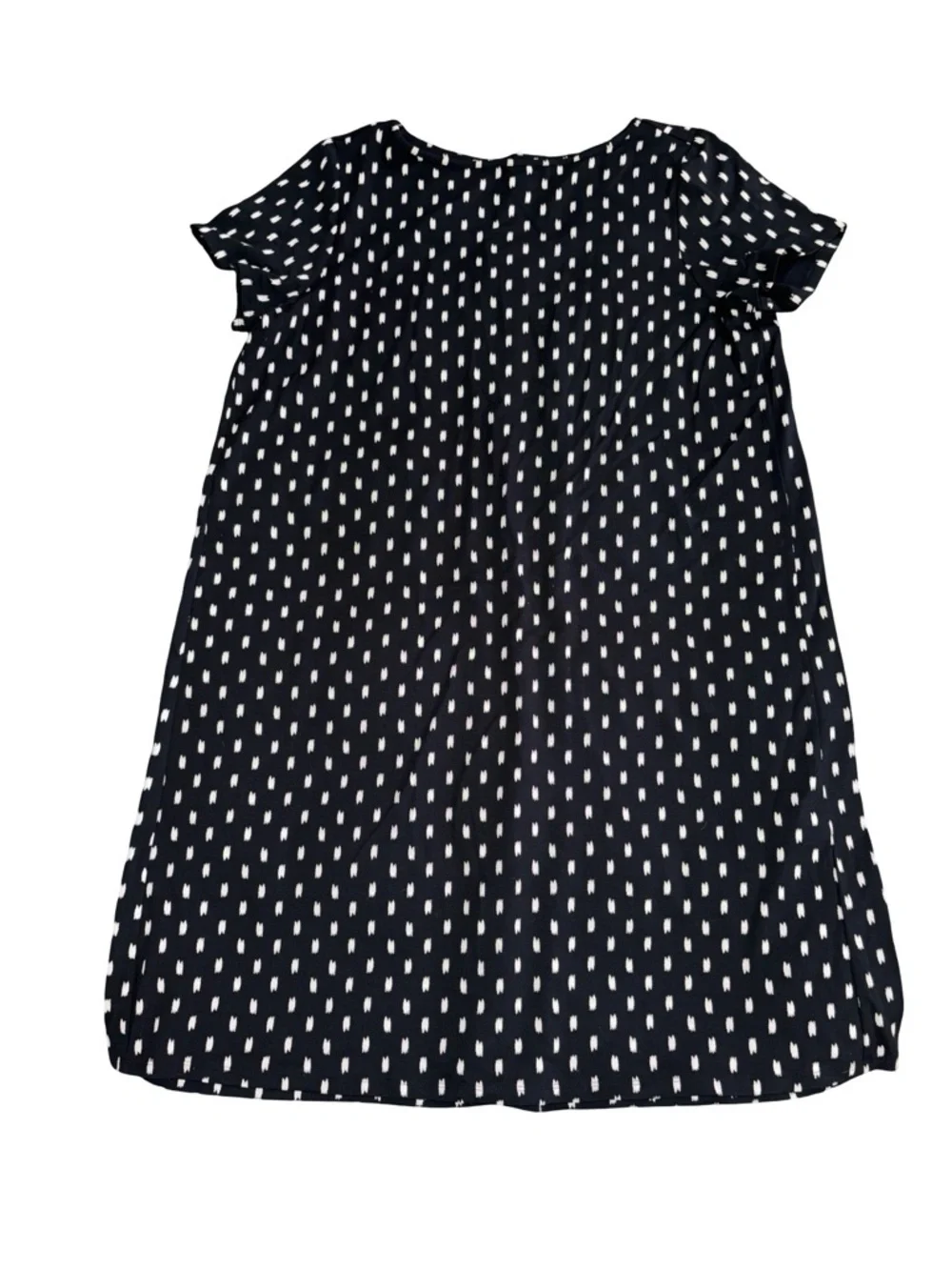 NWT J. Jill Wearever Collection Black Abstract Print Dress Size L Short Sleeve